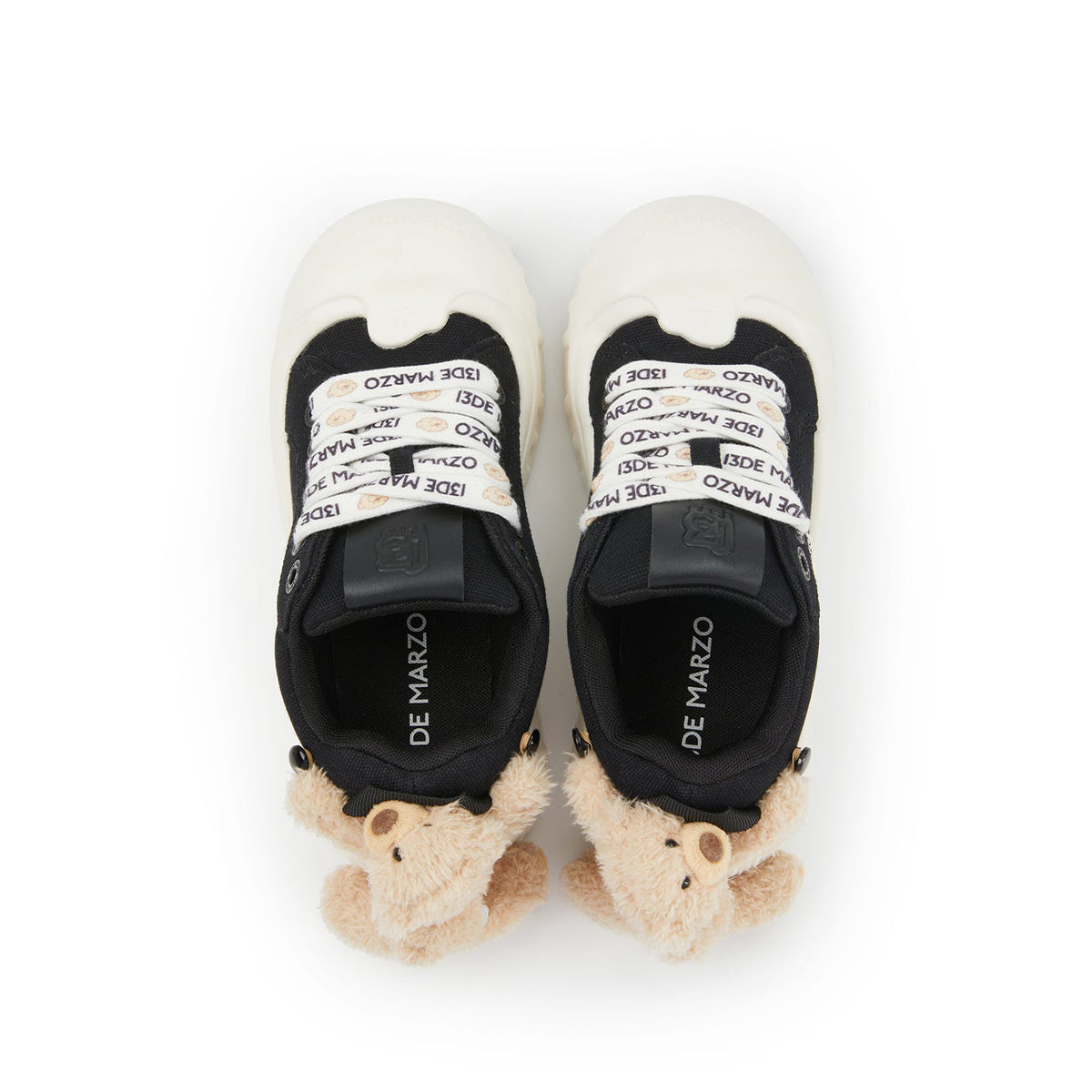 13De Marzo Plush Bear Melt Canvas Sneaker Black