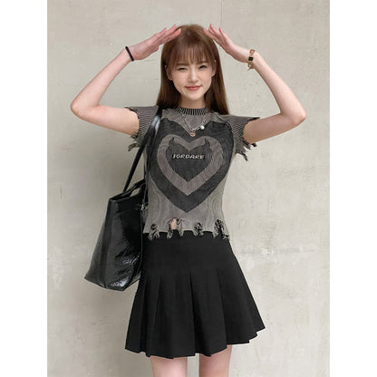 Fordare Destroy Devil Heart Knit Top