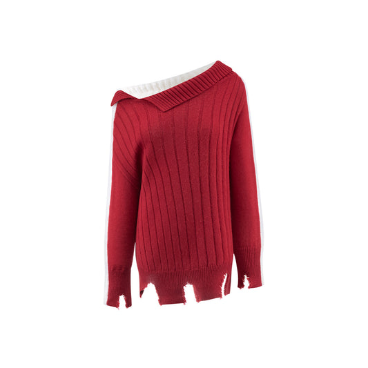 Rumia Florence Knitted Jumper Red And White