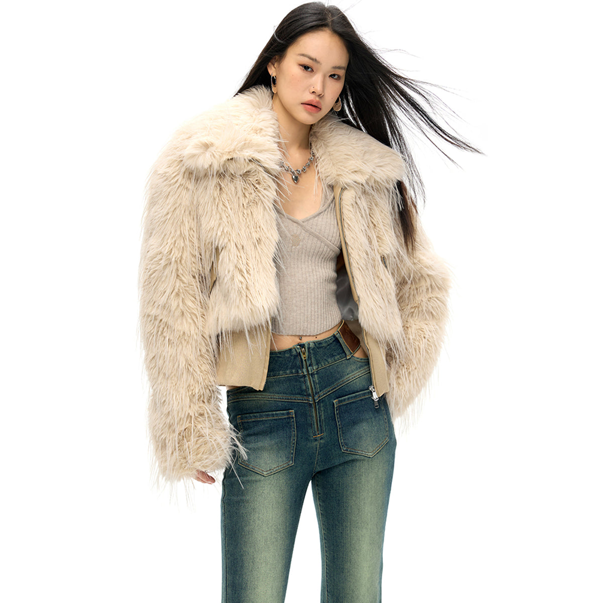 NotAwear Eco-Friendly Fur Short Jacket