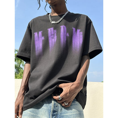 MEDM Purple Phantom Logo Tee Dark Gray