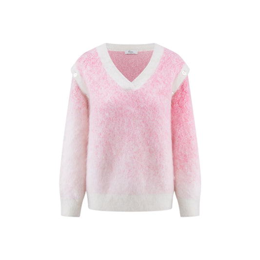 Rumia Rifle Gradient Sweater Pink