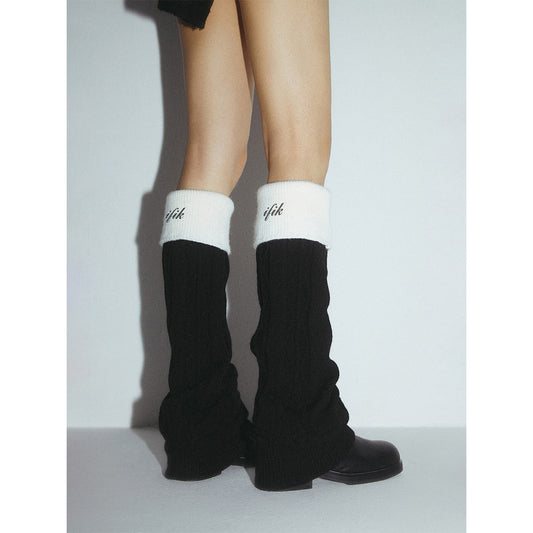 IFIK Logo Patterned Leg Warmer