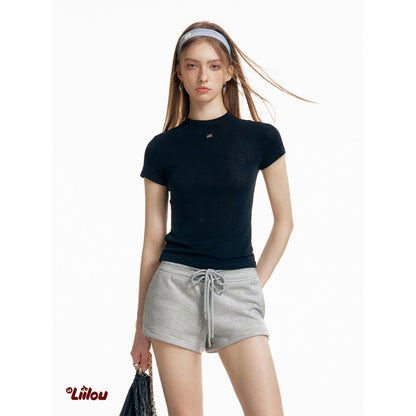 Liilou Transparent Slim Fit Top Black