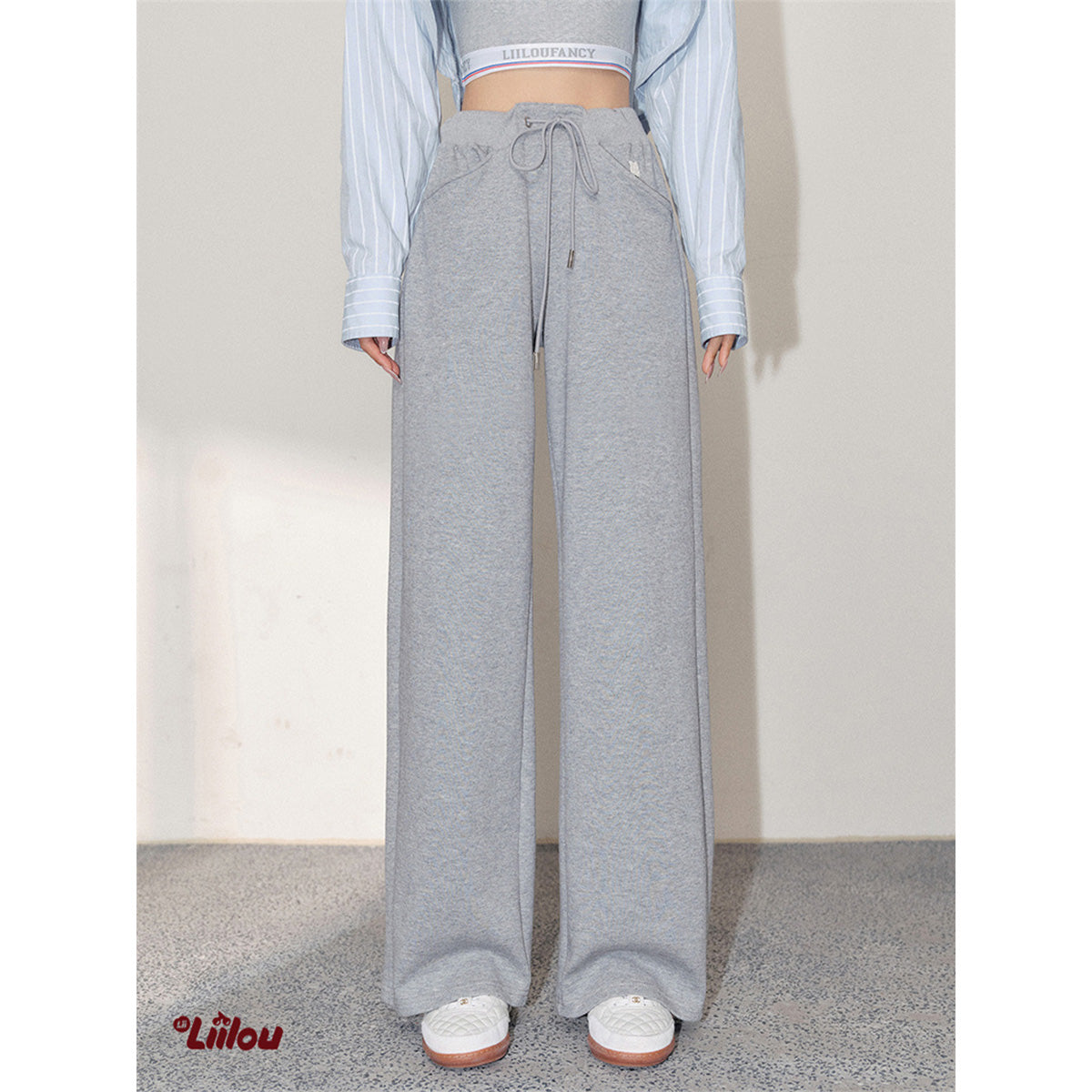 Liilou Relaxed Lightweight Mid Rise Casual Pants