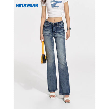 NotAwear Low Waist Straight-Leg Denim Jeans