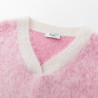 Rumia Rifle Gradient Sweater Pink