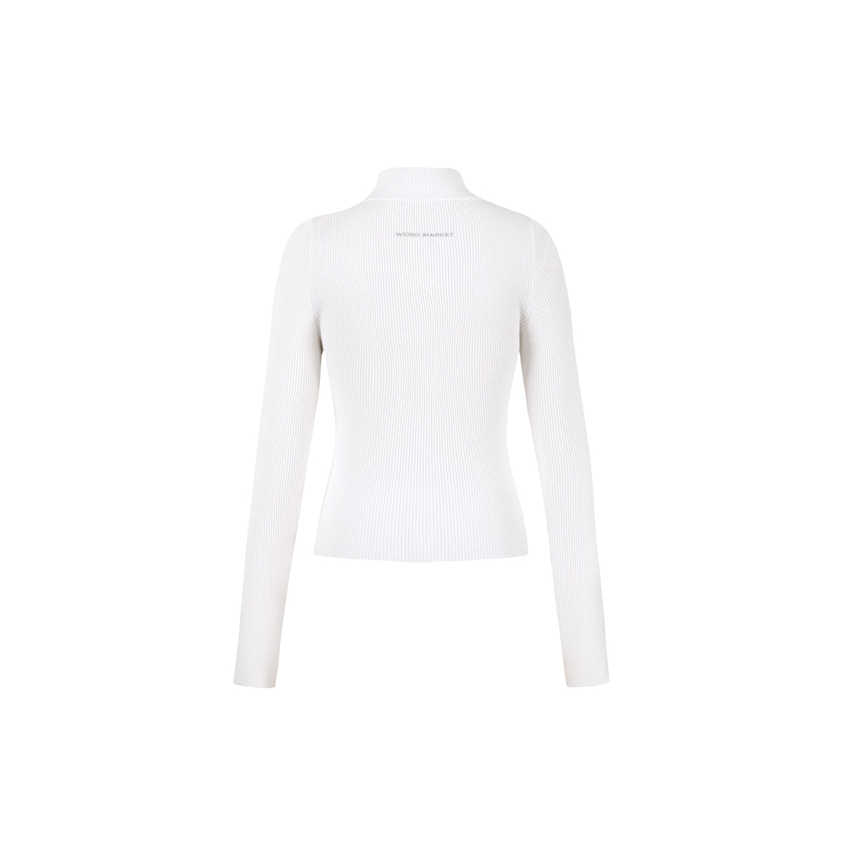 Weird Market Metal Logo Hollow-Out Knit Top White