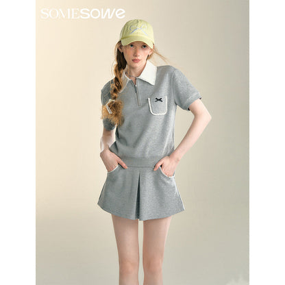 SomeSowe Sweet Girl Bow Short Sleeve Top