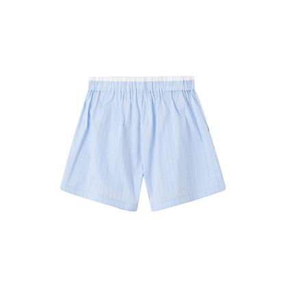 SomeSowe Folded Silhouette Striped Shorts