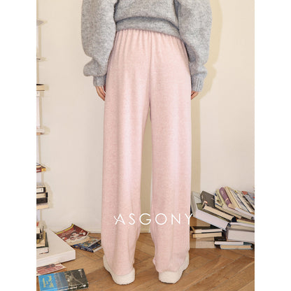 AsGony Super-Soft Casual Sweat Pants Pink