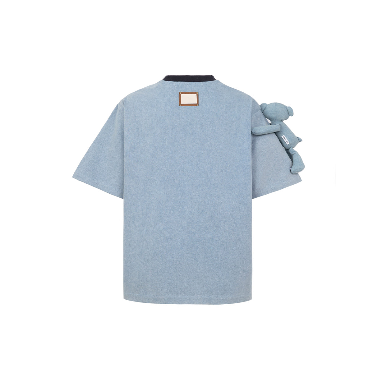 13De Marzo Bear Denim Rivet T-Shirt Washed Blue