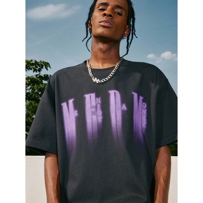 MEDM Purple Phantom Logo Tee Dark Gray