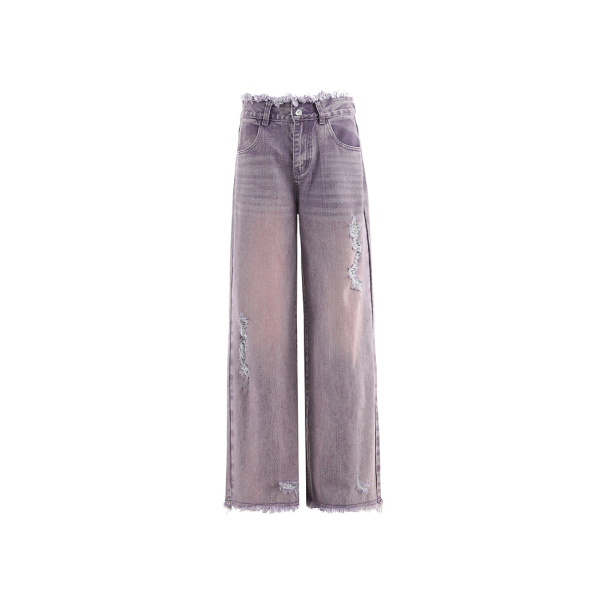 Via Pitti Rugged Low-Waist Wide-Leg Jeans Purple