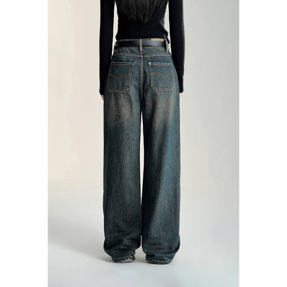 MacyMccoy Retro Rivet Wide-Leg Denim Pants