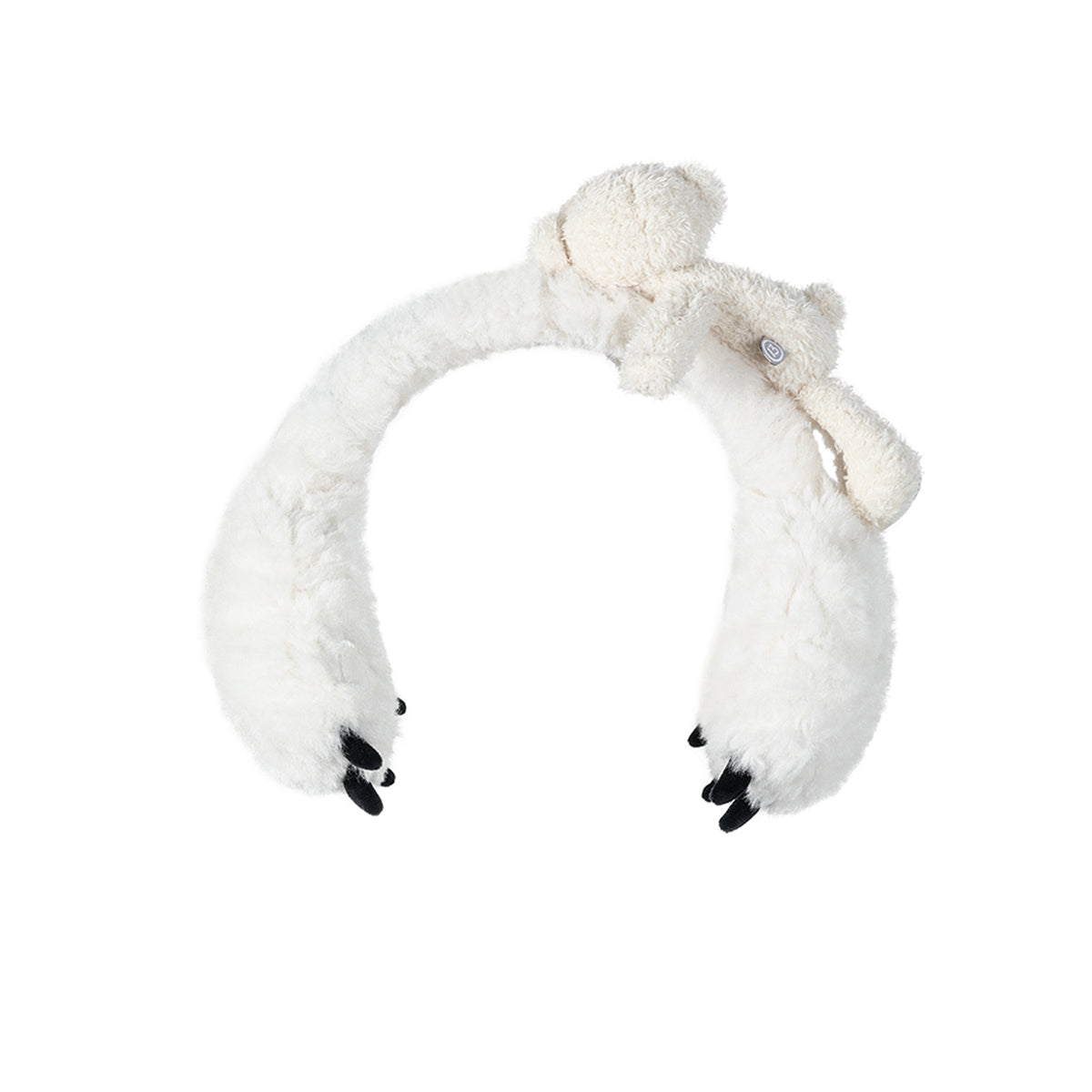 13De Marzo Plush Bear Paw Furry Earmuff White