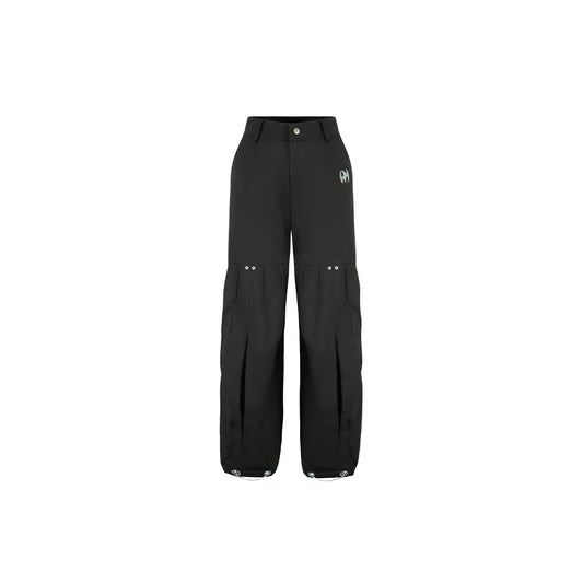 Weird Market Drawstring Cargo Pants Black