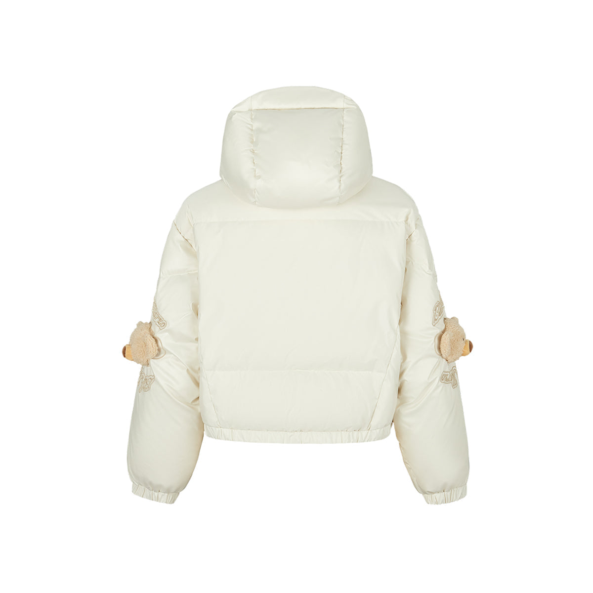 13De Marzo Plush Elbow Bear Down Jacket Beige