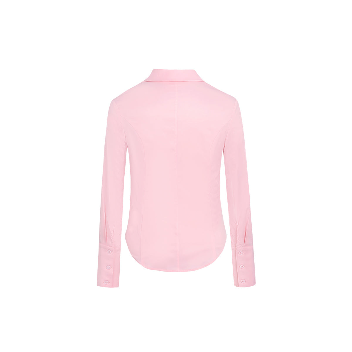 Three Quarters Logo Slim Fit Poplin Shirt Pink