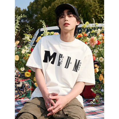 MEDM Big M Knit Logo Tee White