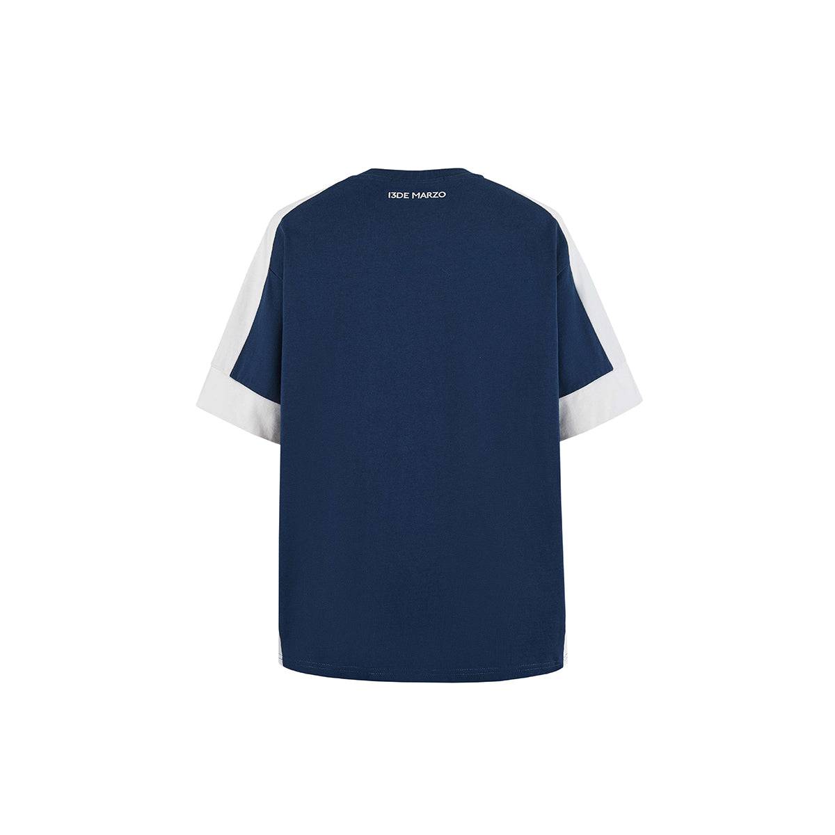 13De Marzo Hook & Loop Logo T-shirt Navy