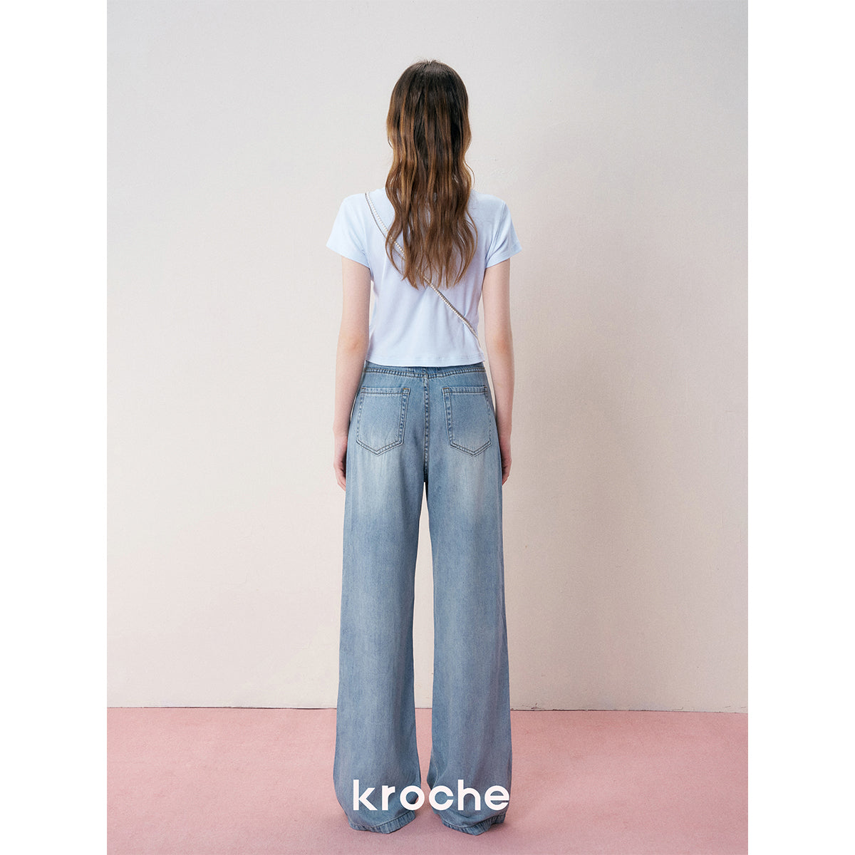 Kroche 3D Pearl High Waist Jeans