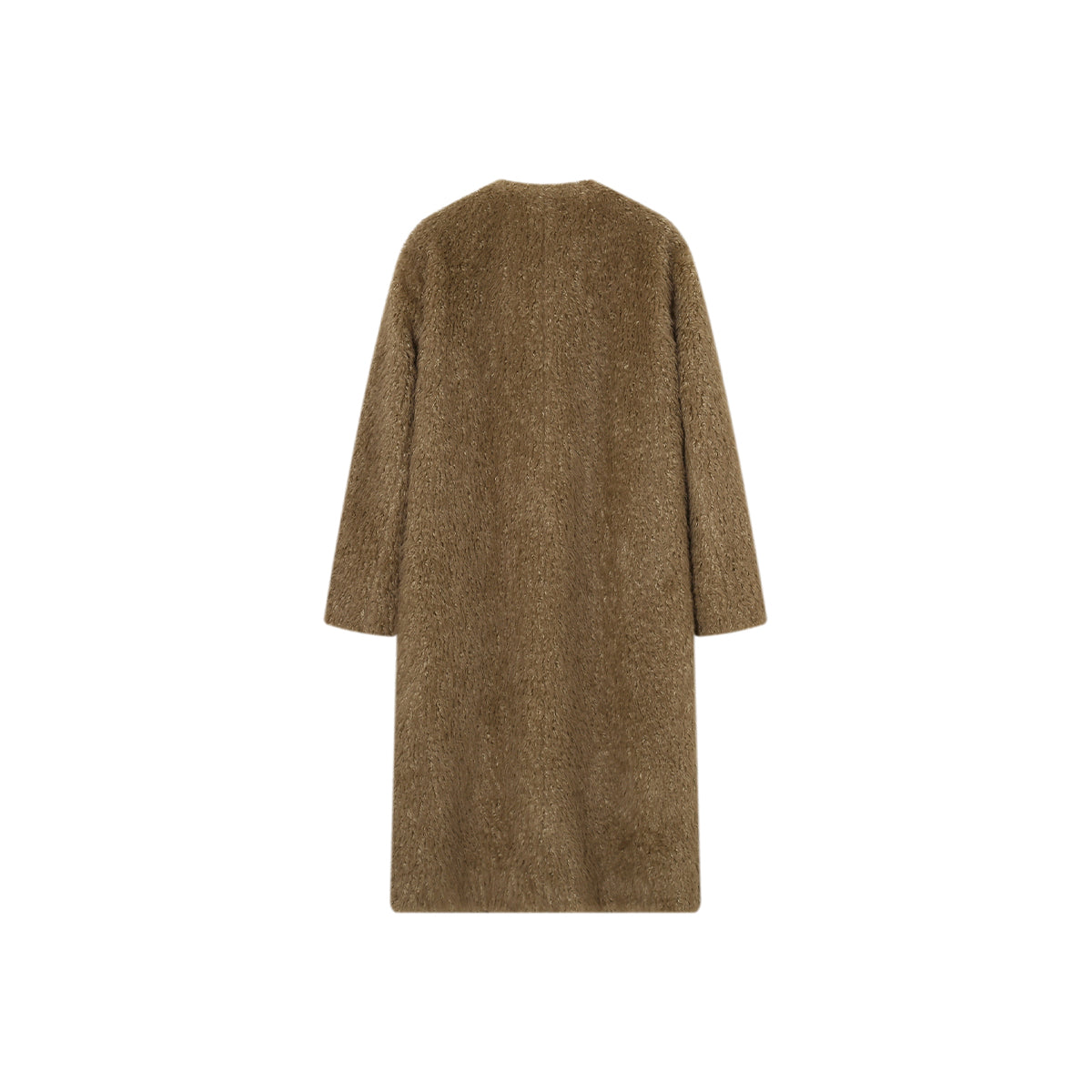 SomeSowe Oversized Chamois Leather Fur Coat Khaki