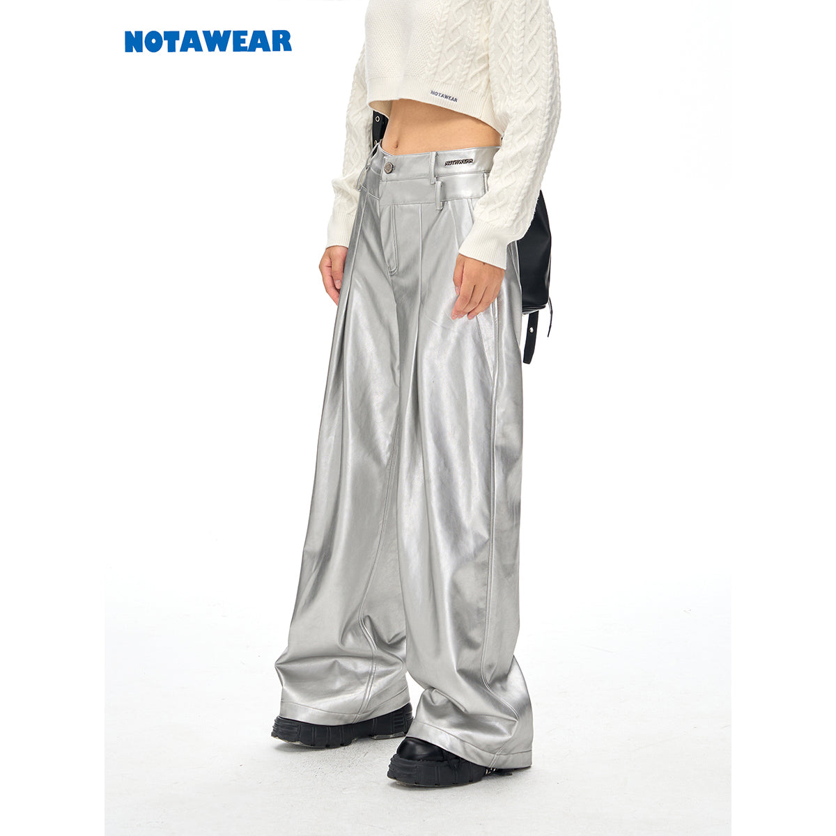 NotAwear Light Protein Leather Pants Silver