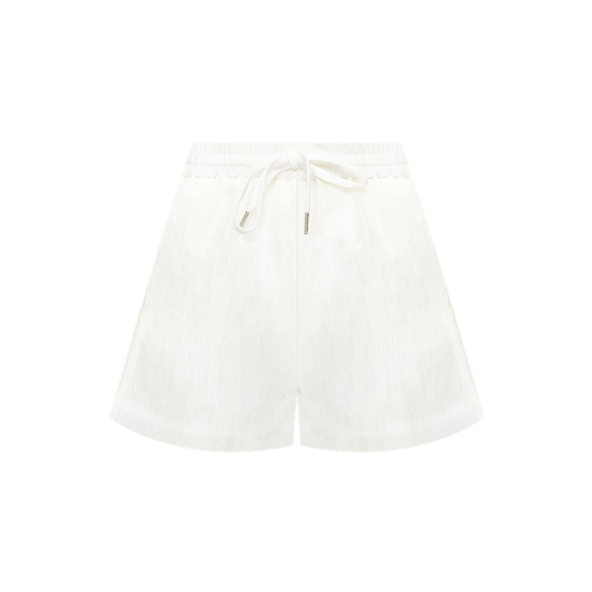 AsGony Lace Patchwork Casual Shorts White