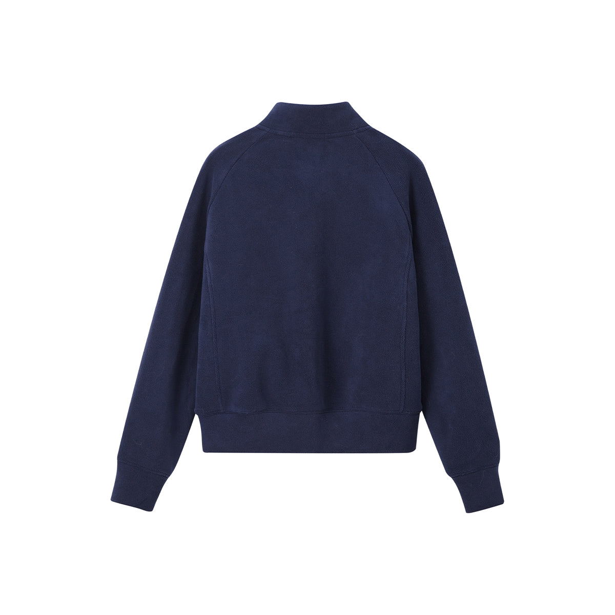 SomeSowe Lace Patchwork Fleece Jacket Navy Blue