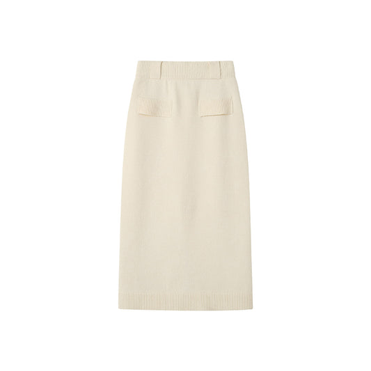 SomeSowe Split Cutting Knit long Skirt