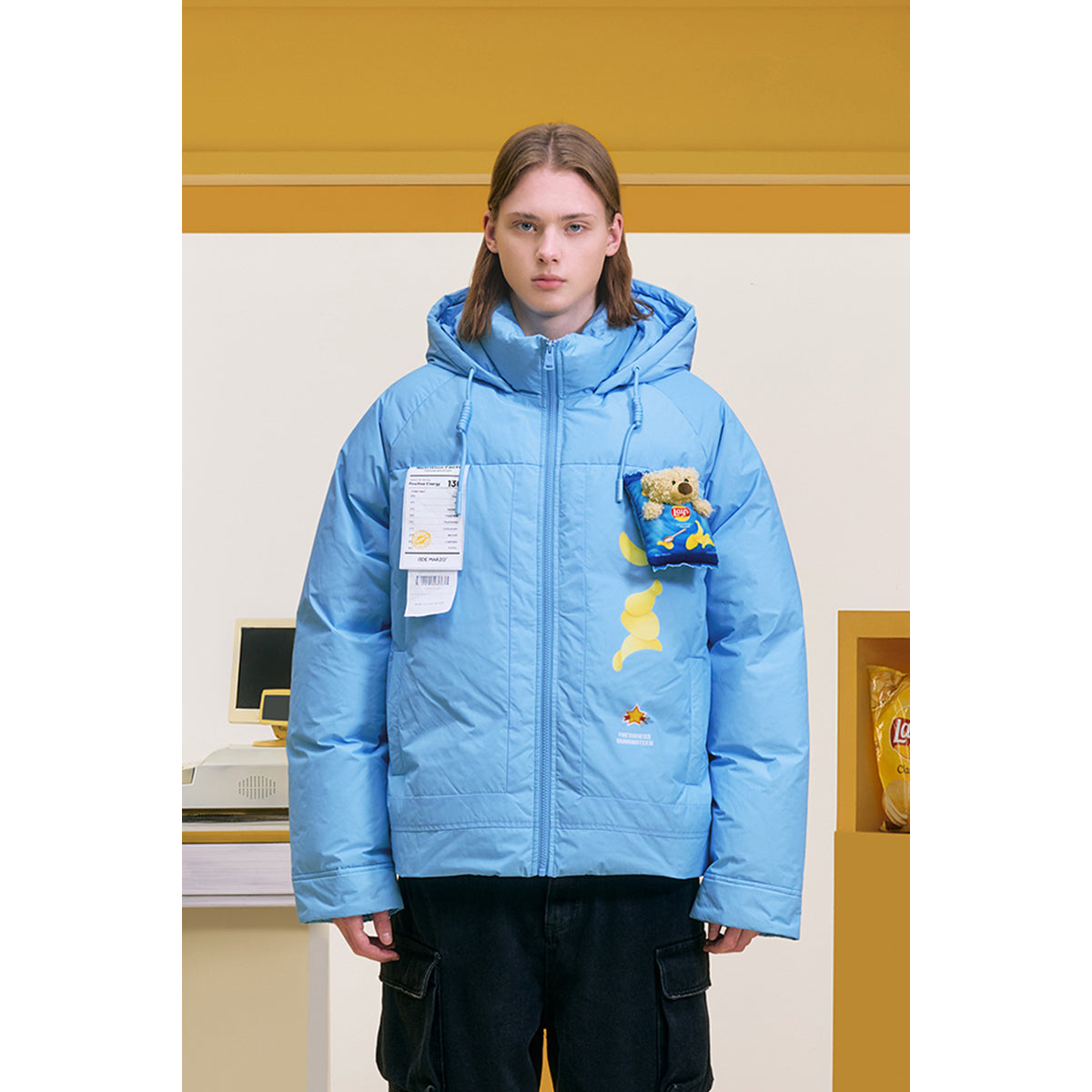 13De Marzo X Lay's Flavor Bear Down Jacket Blue