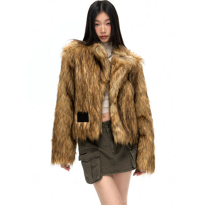 NotAwear Eco Raccoon Fur Fluffy Jacket