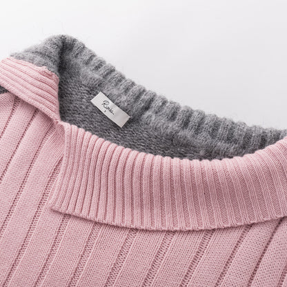 Rumia Florence Knitted Jumper Pink And Grey