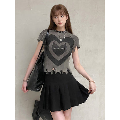 Fordare Destroy Devil Heart Knit Top