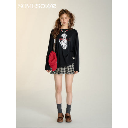 SomeSowe Bow Lace Up Plaid Pleated Skirt