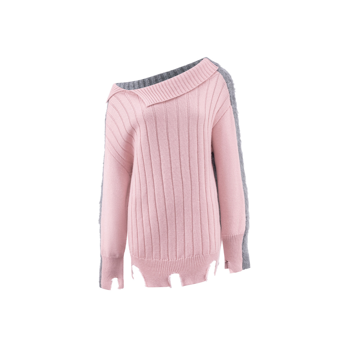 Rumia Florence Knitted Jumper Pink And Grey