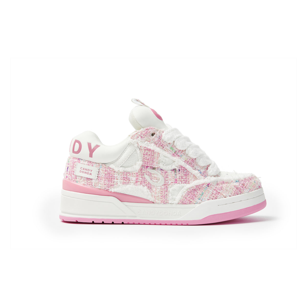 CANDYDONDA Tweed Curbmelo Sneaker Pink