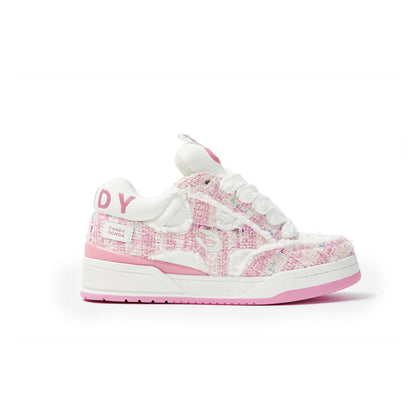 CANDYDONDA Tweed Curbmelo Sneaker Pink