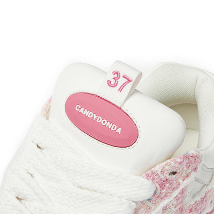 CANDYDONDA Tweed Curbmelo Sneaker Pink