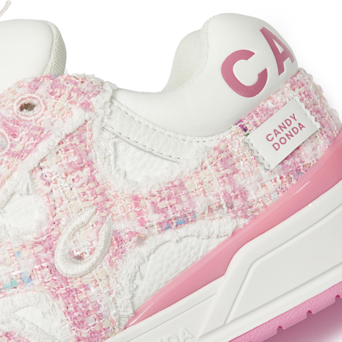 CANDYDONDA Tweed Curbmelo Sneaker Pink