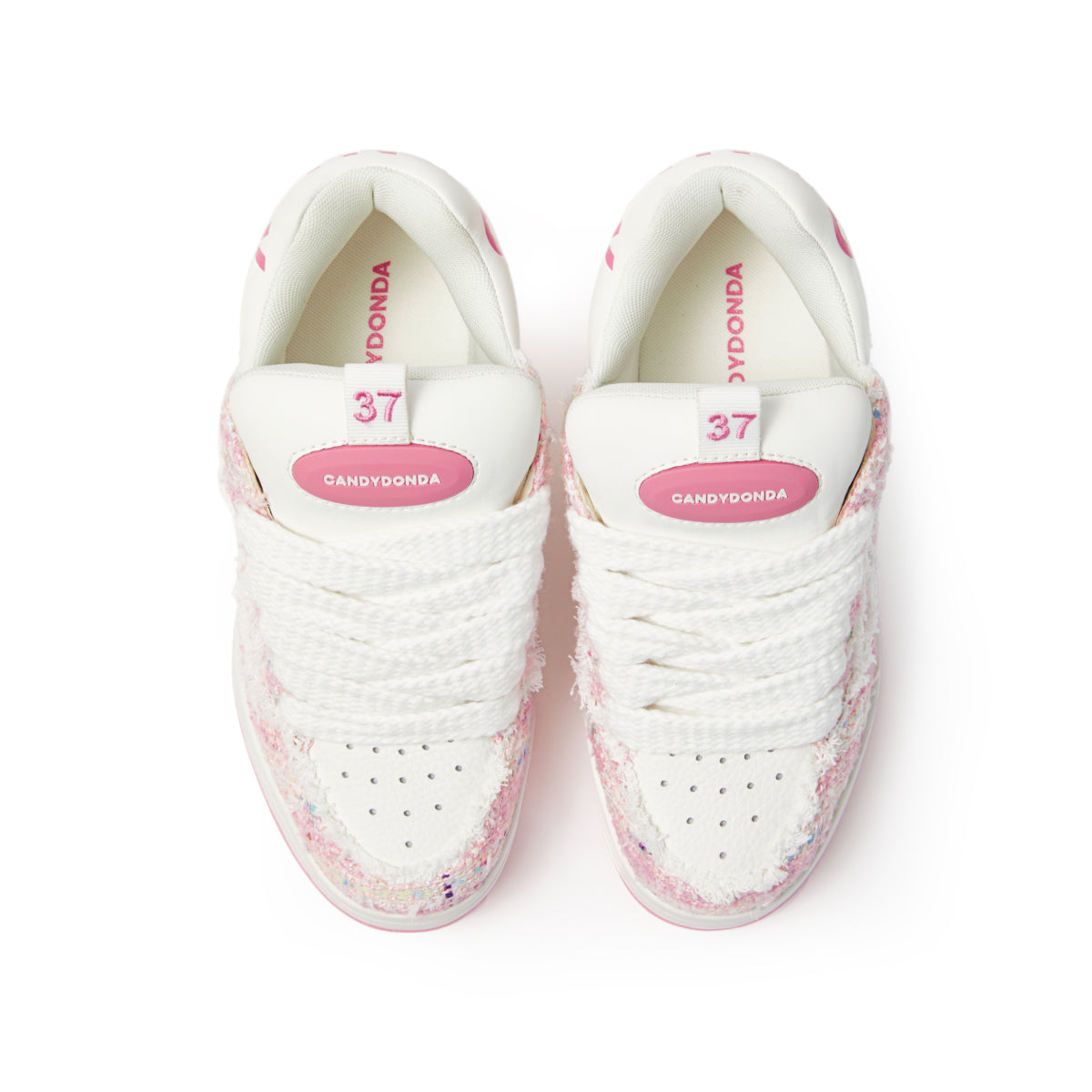 CANDYDONDA Tweed Curbmelo Sneaker Pink