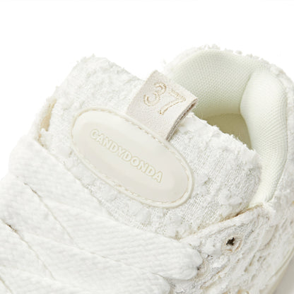 CANDYDONDA Tweed Curbmelo Sneaker White