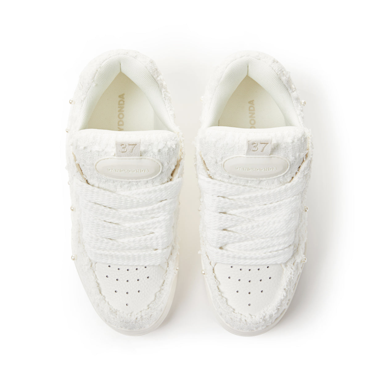 CANDYDONDA Tweed Curbmelo Sneaker White