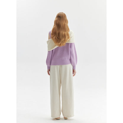 Rumia Layered Knit Jumper Purple