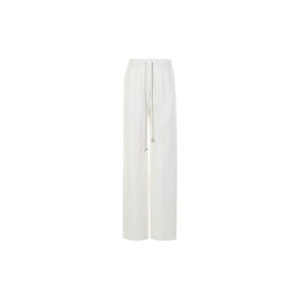 Three Quarters Chain Wool Casual Pants White