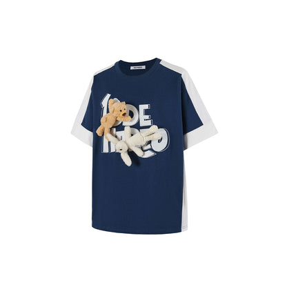 13De Marzo Hook & Loop Logo T-shirt Navy