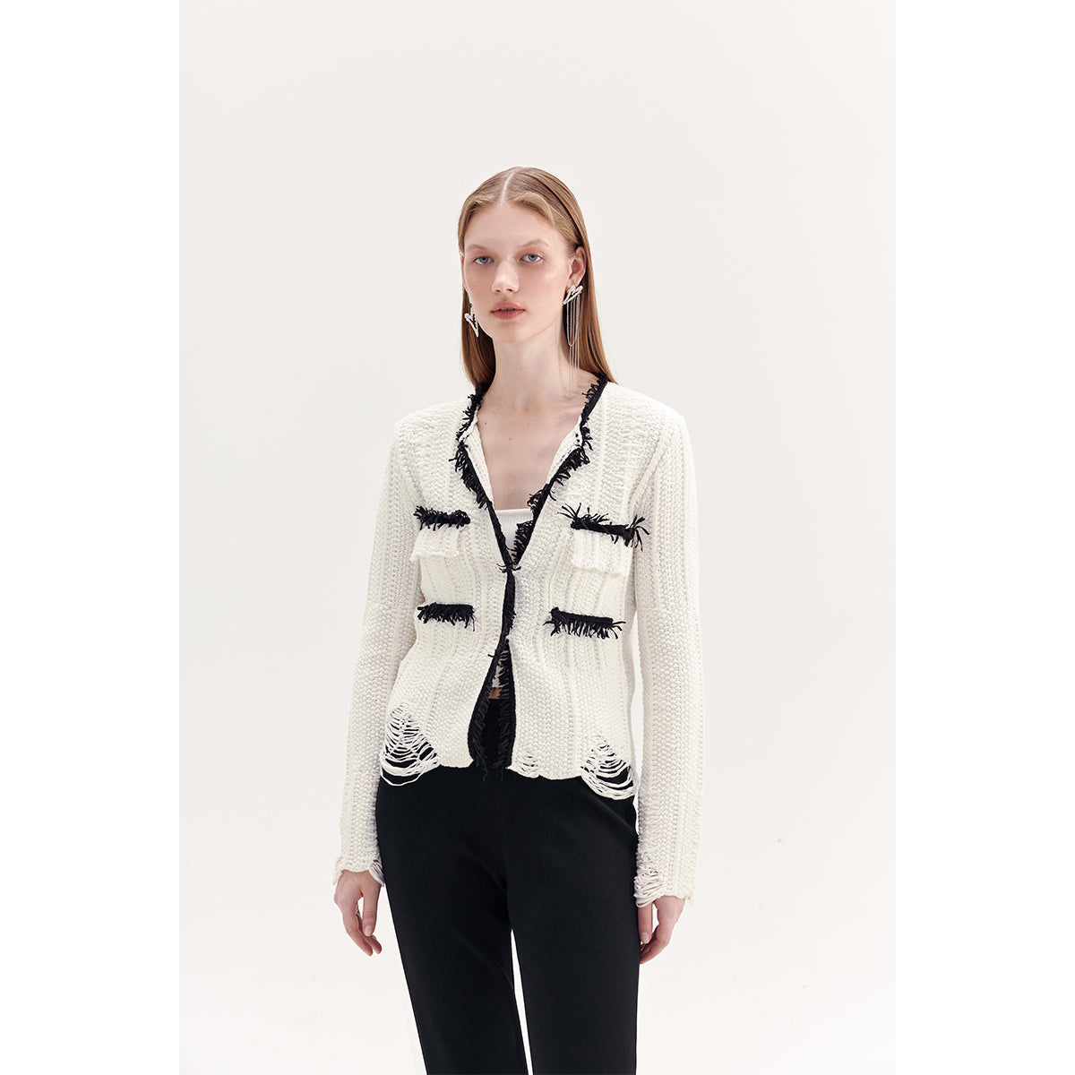 Rumia Simone Knitted Cardigan White