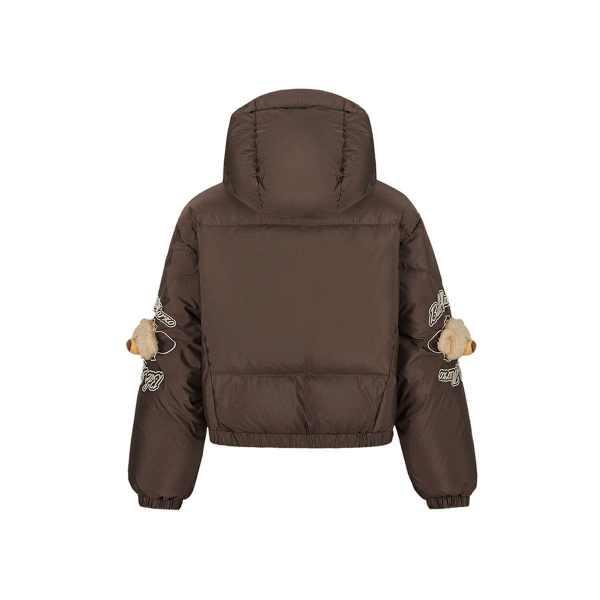 13De Marzo Plush Elbow Bear Down Jacket Brown