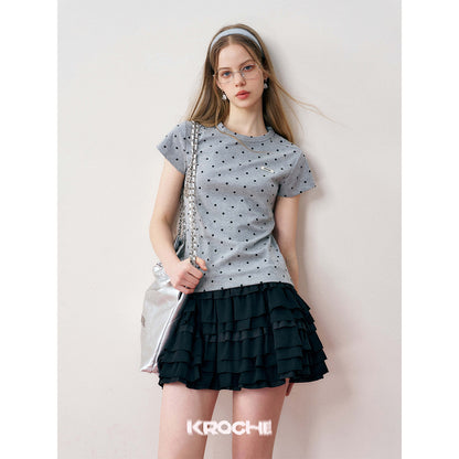 Kroche A-Line Ballet Fluffy Skirt Black